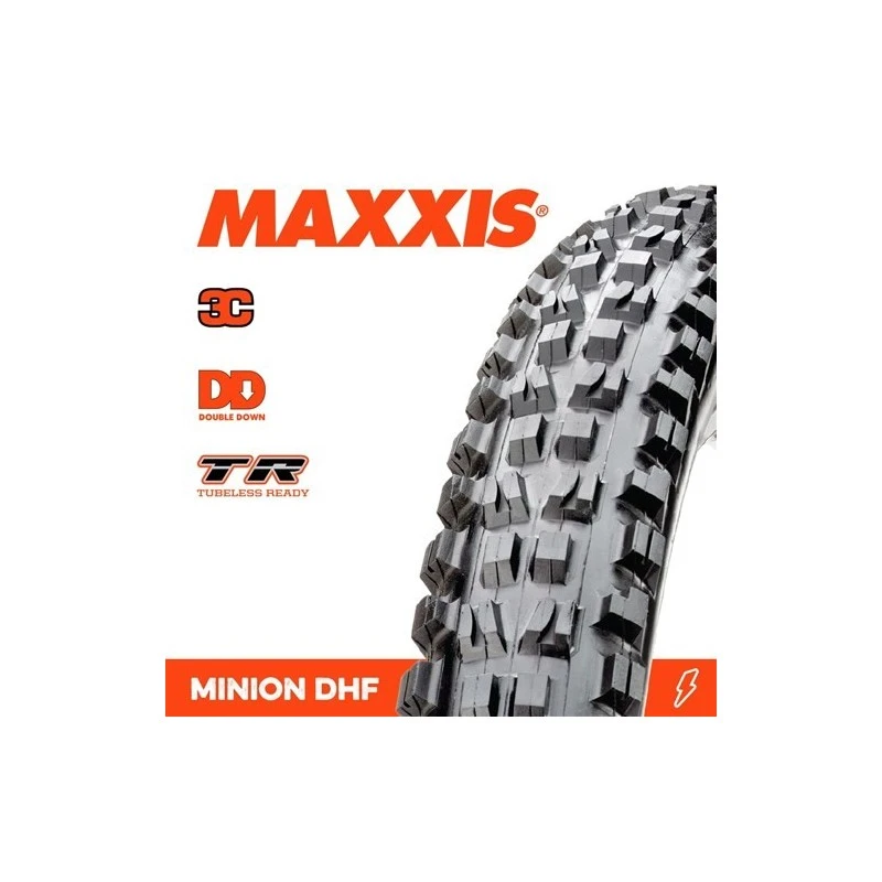 Copertone MTB MAXXIS Minion DHF 29x2.50WT DD TR 120X2TPI Pieghevole 3C MaxxTerra - immagine 2