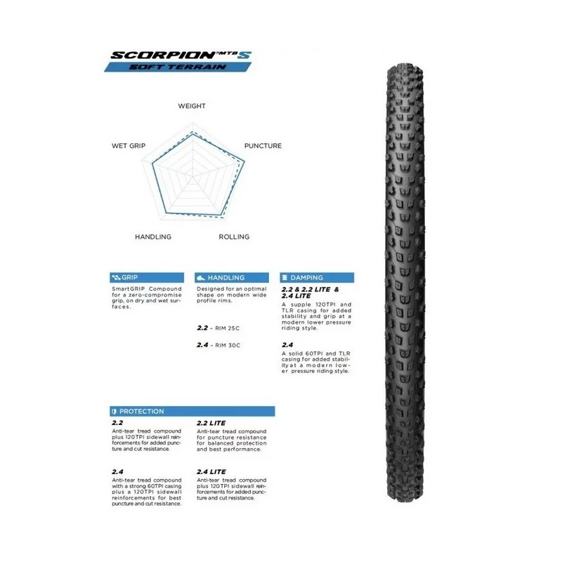 Copertone MTB PIRELLI SCORPION XC S Soft Terrain 29X2,4 - immagine 2